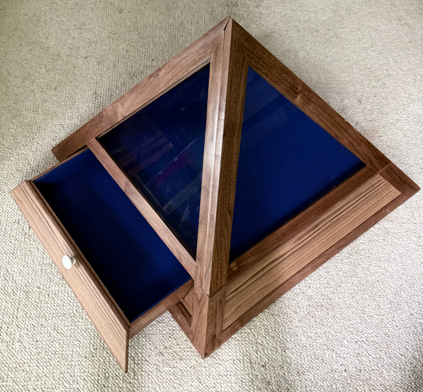 USCG Wooden Pyramid Hat Box