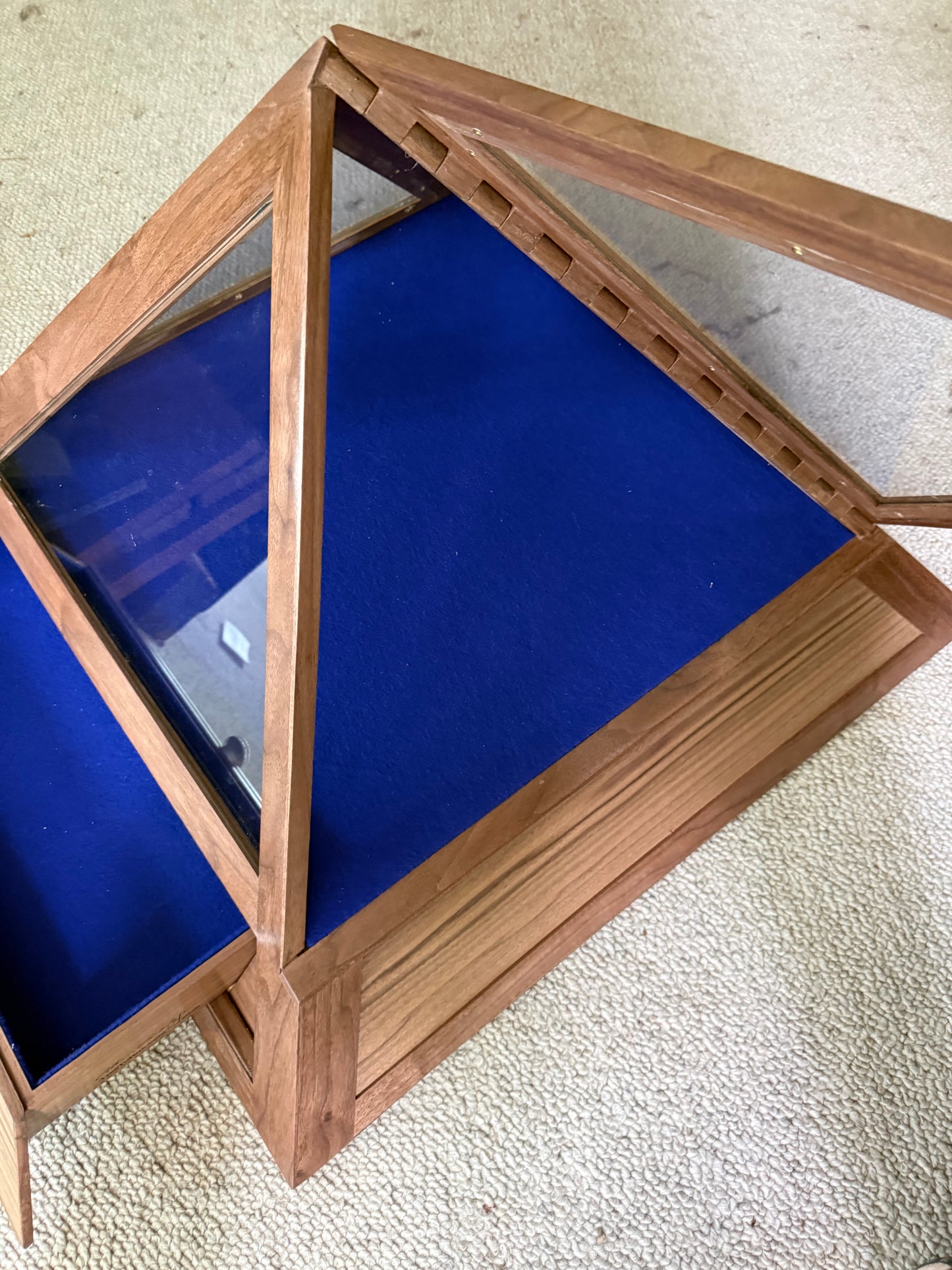 USCG Wooden Pyramid Hat Box