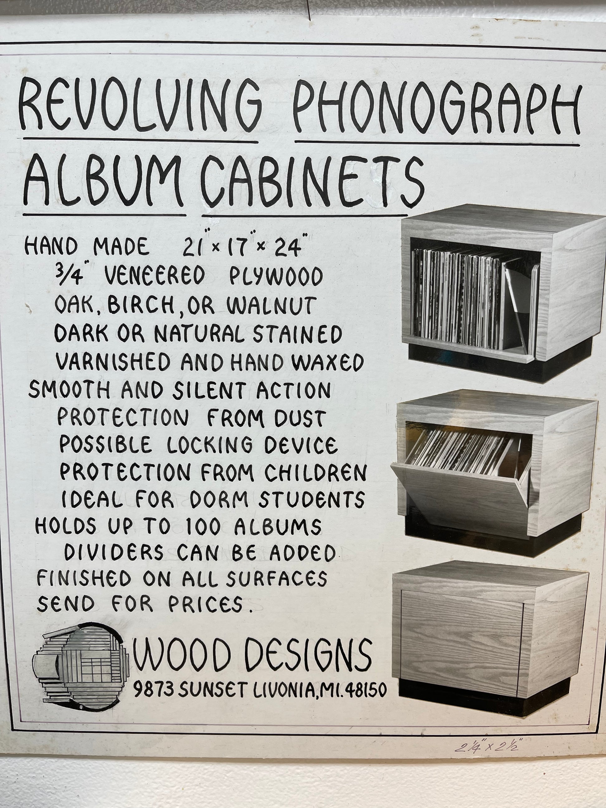 Revolving vinyl record album cabinet<p><h5><span style="color: #2b00ff;">(Base price shown) - TreeToBox