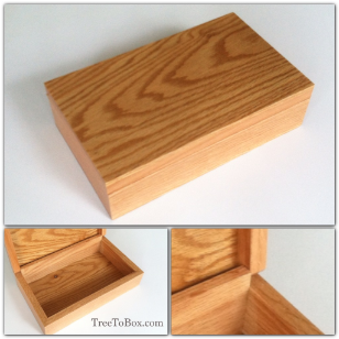 Oak box 8.5x4.5x2 - TreeToBox