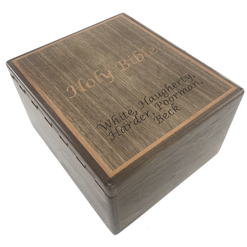 Custom wooden Bible box - TreeToBox