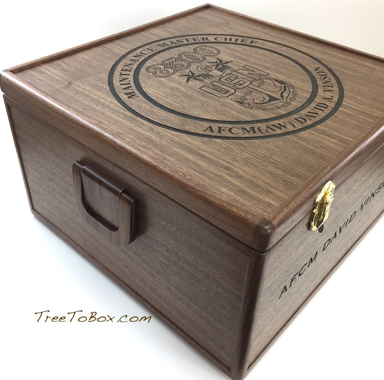 USCG Wooden Hat Box - TreeToBox