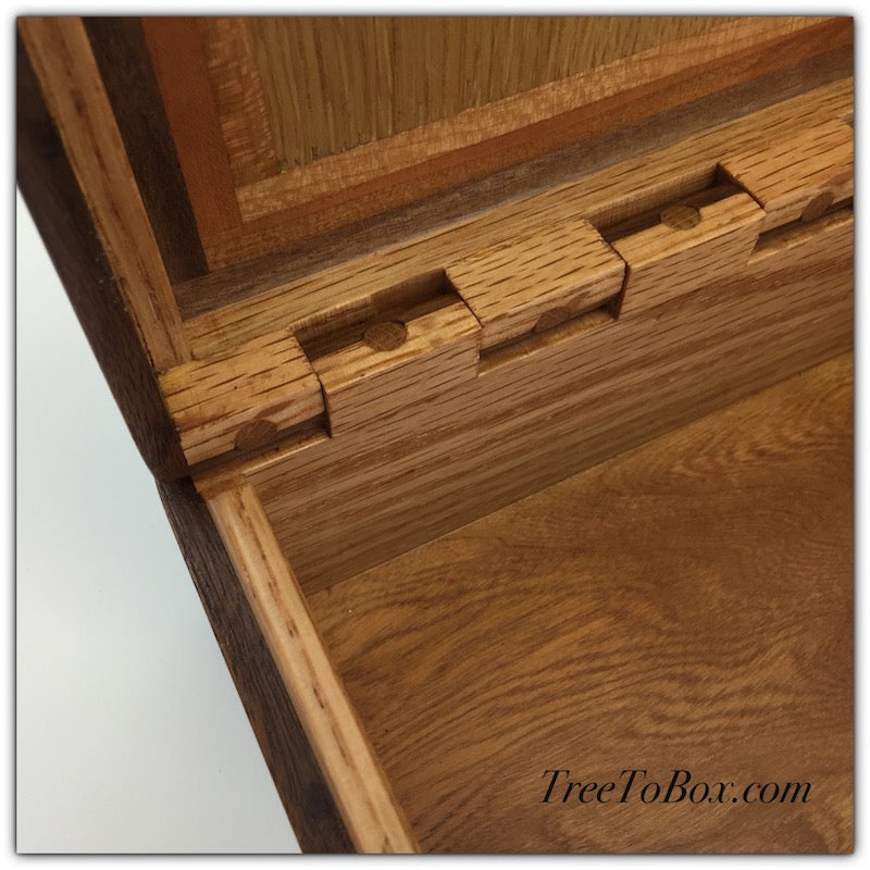 Custom wooden box wooden hinge - treetobox