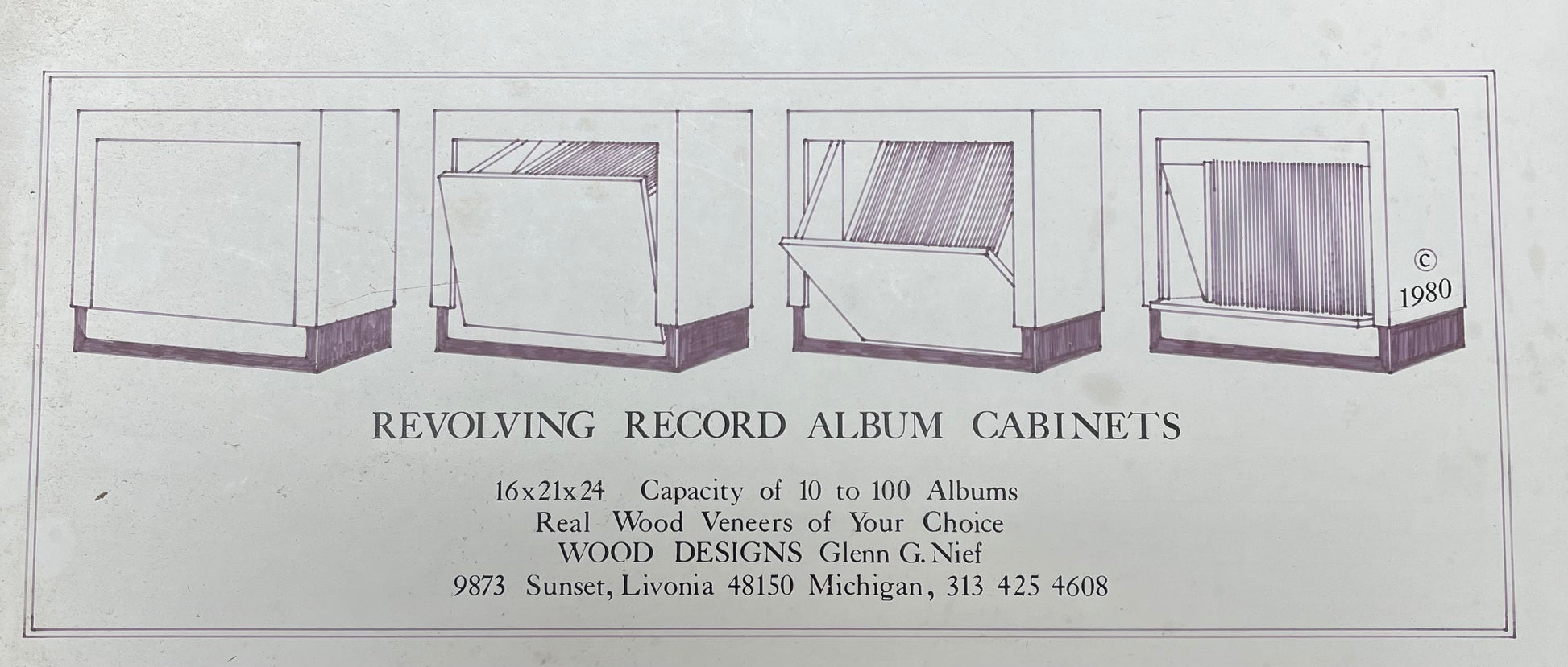 Revolving vinyl record album cabinet- TreeToBox