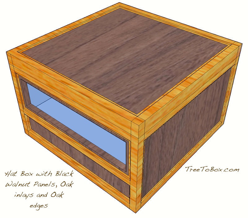 Wooden Military Hat Box - TreeToBox