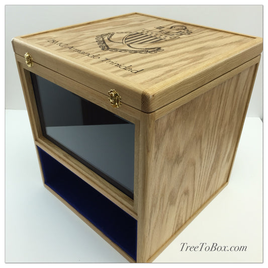 Hat Box Plans with Glass Top and Front and shelf - TreeToBox
