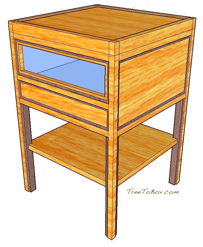 Hat box with stand (end table) - TreeToBox