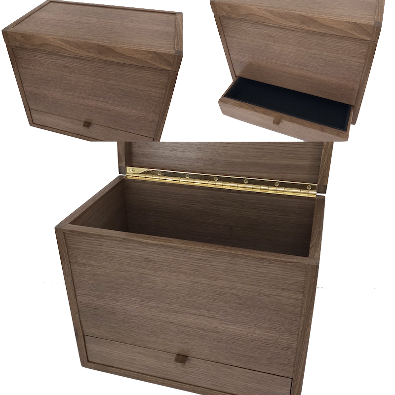 Wooden Keepsake box with drawer