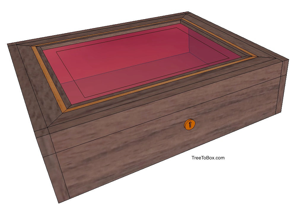 Wooden Display Case 3D sketch
