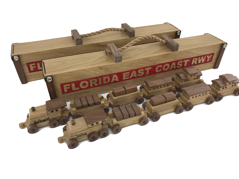 Wooden train 2024 set with tunnels