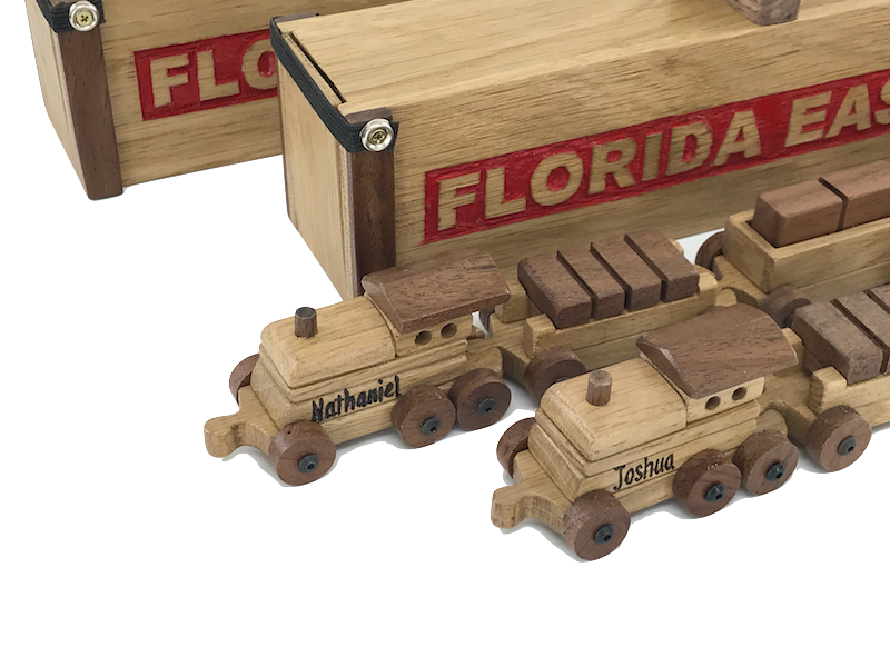 Custom personalized wooden toy Train sets