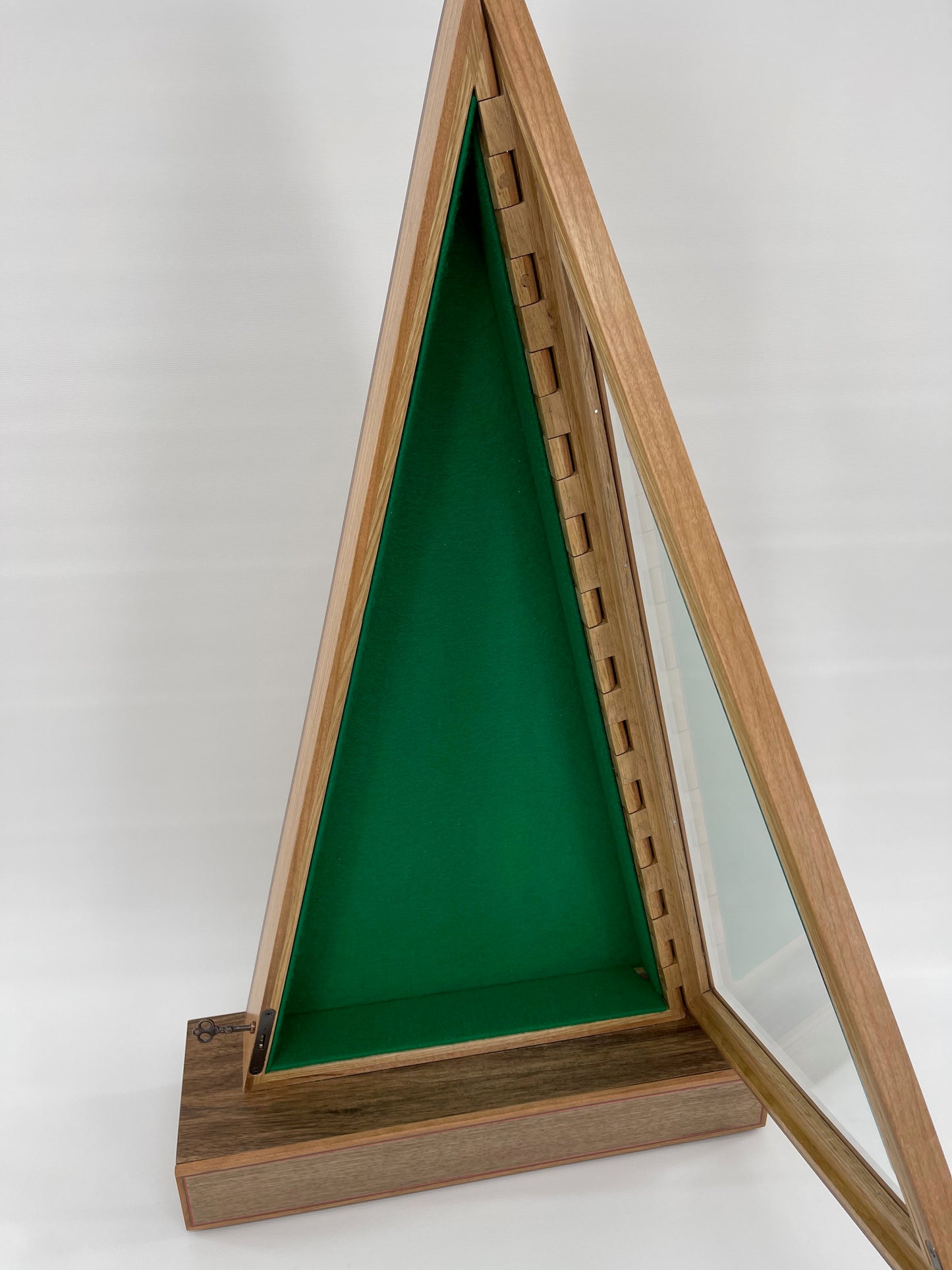 Wooden Triangle Display Cabinet- TreeToBox