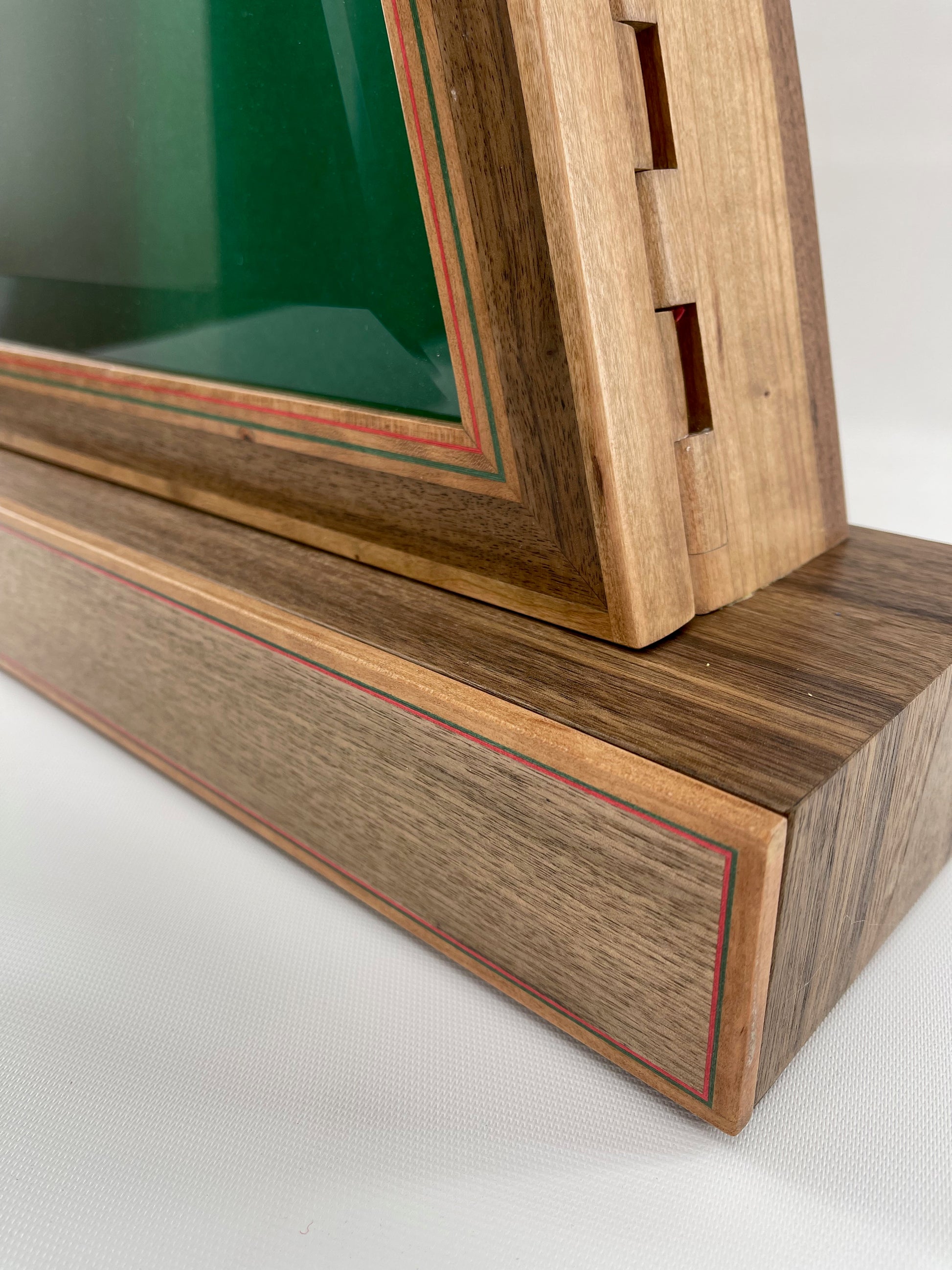 Wooden Triangle Display Cabinet - TreeToBox