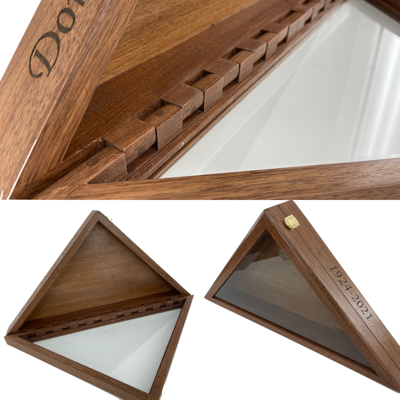Custom Wooden Flag Display case - TreeToBox