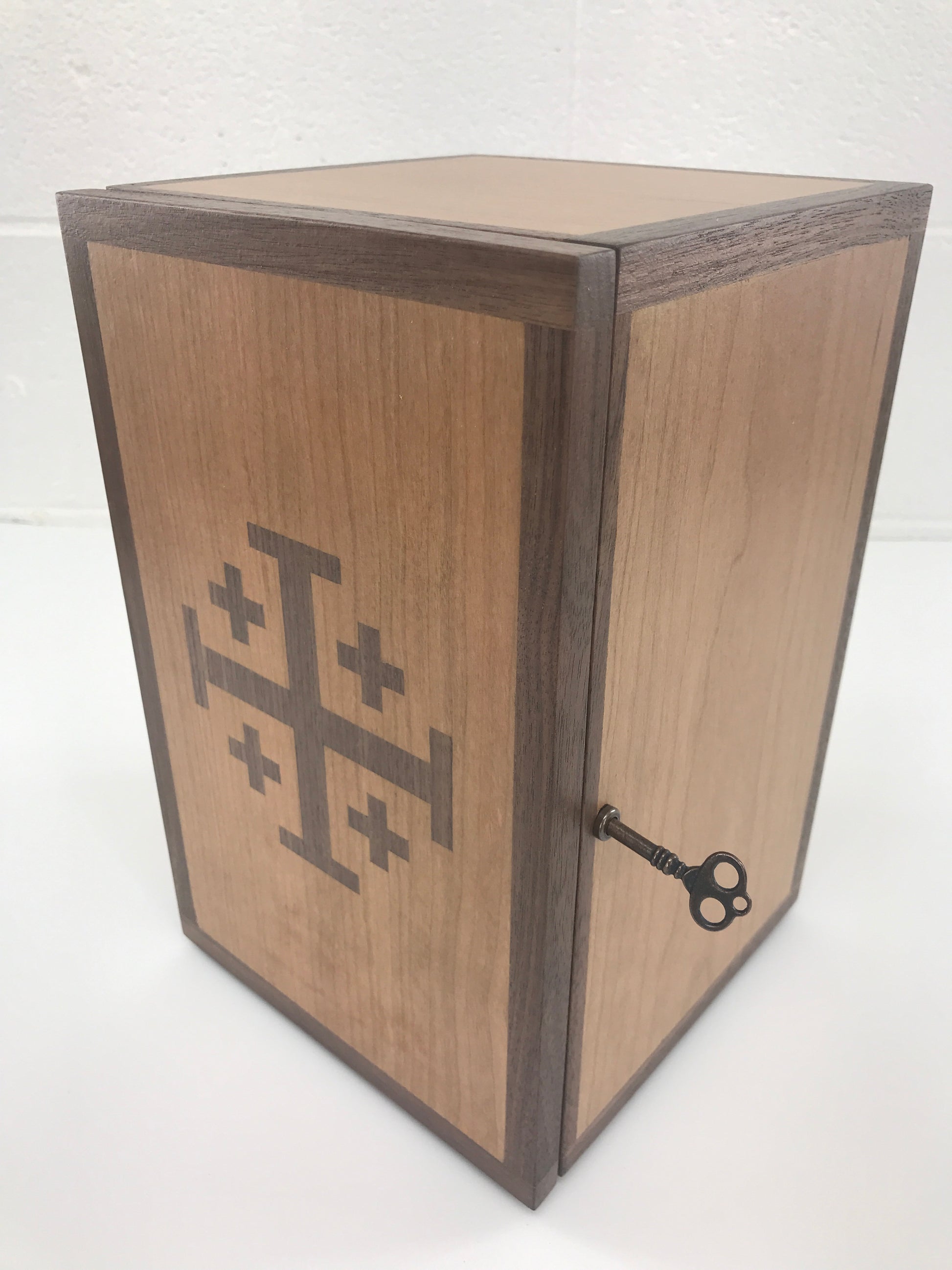 Wood Tabernacle with Jerusalem Cross - TreeToBox