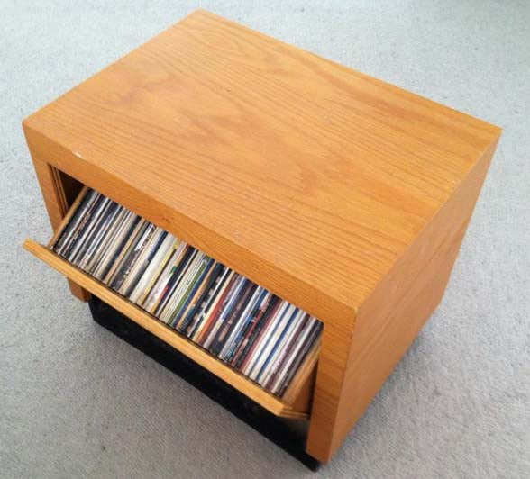 Revolving phonograph album cabinet - TreeToBox