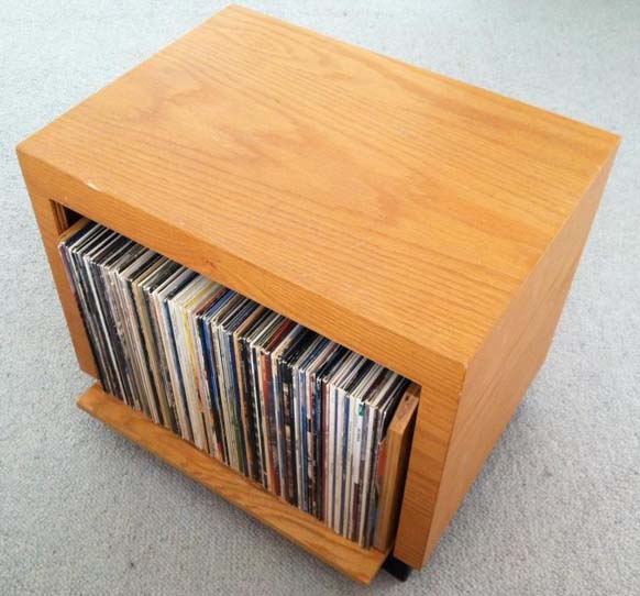Revolving phonograph album cabinet - TreeToBox