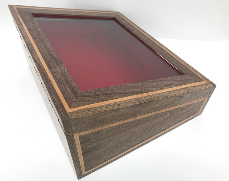 Custom Slanted Wooden Display case
